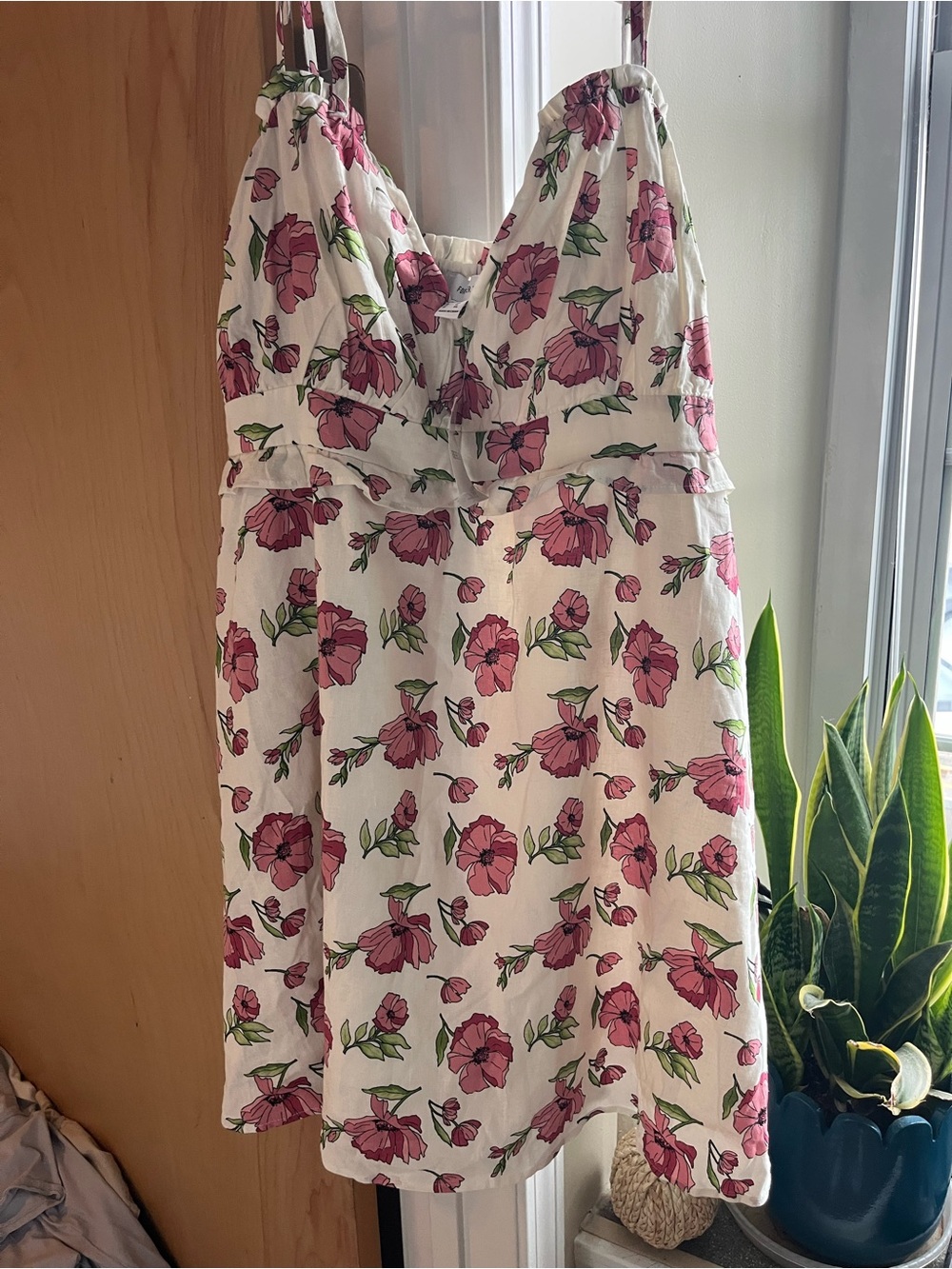 Forever 21+ Floral Linen-Blend Dress | 1X | NWT